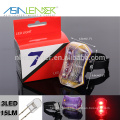 Asia Leader Easy To Install Without Tools Water Resistant Powered By 2*AAA Battery 3LED Bicycle Tail Light